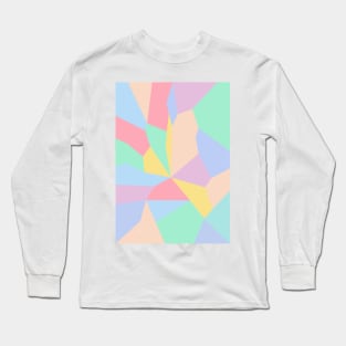 Abstract pastel color mosaic pattern Long Sleeve T-Shirt